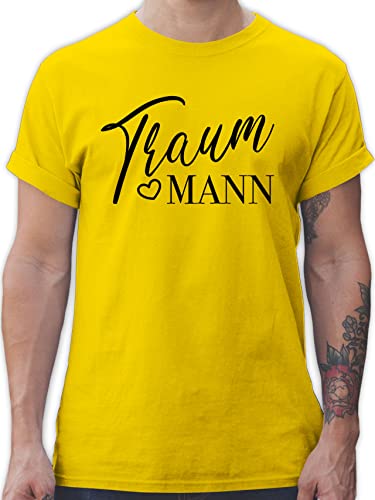 T-Shirt Herren - Valentinstag - Traummann mit Herz - 4XL - Gelb Freund jahrestagsgeschenk fur Partner Geschenke männer Liebe sprüche valentingeschenk von Shirtracer