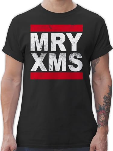 T-Shirt Herren - Weihnachten Geschenke Christmas Bekleidung - MRY XMS - 5XL - Schwarz - weihnachtsshirt weihnachtsmotiv Tshirt weihnachtsshirts weihnacht Shirt Weihnachts-Shirt Weihnachts von Shirtracer