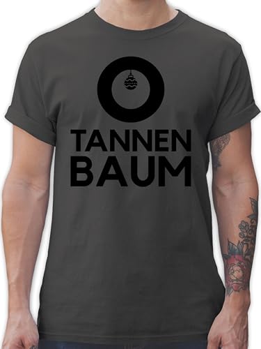 T-Shirt Herren - Weihnachten Geschenke Christmas Bekleidung - O Tannenbaum - Schwarz - XL - Dunkelgrau - weihnachtsshirt weihnachtsmotiv Tshirt weihnachtsshirts weihnacht Shirt Weihnachts-Shirt von Shirtracer