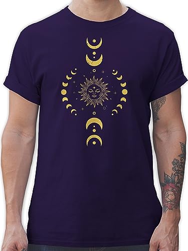 T-Shirt Herren - Yoga Namaste Mandala Chakra - S - Lila - Shirt Apparel Joga Geschenke Tshirt Meditation Shirts Fans für Alles von Shirtracer
