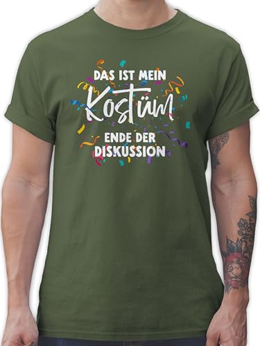 T-Shirt Herren - & - Das ist Mein Kostüm Ende der Diskussion I Fastnacht Kostüm Karneval I Fasching Ersatzkostüm Fasnacht - XXL - Army Grün - faschingsshirt Faschings Tshirts Faschings-t-Shirt von Shirtracer