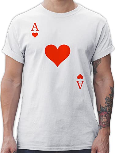 T-Shirt Herren - & Fasching - Herz Ass Kartenspiel Karneval Kostüm I Ace of Hearts - XXL - Weiß - kartenspieler Shirt faschingsshirt Faschings a Tshirt Faschings-t-Shirt Karnevals Karten Shirts T-Shirt Herren - & Fasching - Herz Ass Kartenspiel Karneval Kostüm I Ace of Hearts - XXL - Weiß - kartenspieler Shirt faschingsshirt Faschings a Tshirt Faschings-t-Shirt Karnevals Karten Shirts von Shirtracer