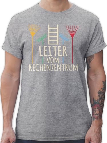 T-Shirt Herren - & Männer Geschenke - Leiter vom Rechenzentrum hell - XXL - Grau meliert - männertag Garten Tshirt gärtner Shirt gärtnern Shirts Fun-t-Shirts t-Shirts t Fun für von Shirtracer