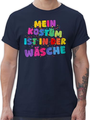 T-Shirt Herren - & - Mein Kostüm ist in der Wäsche I Coole Karnevalskostüme I Karneval Kostüm Fasching Ersatzkostüm Fastnacht lustig I Fasnacht - XL - Navy Blau - faschingsshirt Faschings von Shirtracer