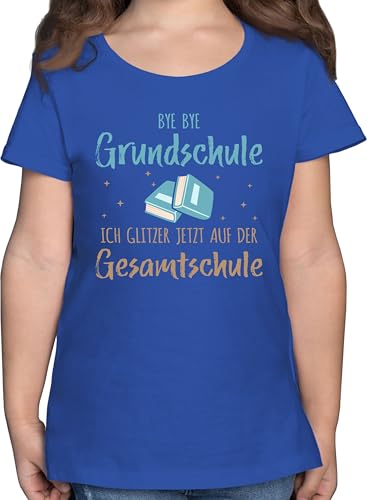 T-Shirt Mädchen - Abgänger - Bye Bye Grundschule ich Glitzer jetzt auf der Gesamtschule | Schulwechsel 5. Klasse Geschenk Gesamtschule | Gesamtschule 5 Klasse Geschenk - 152 (12/13 Jahre) von Shirtracer