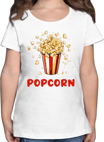 T-Shirt Mädchen - & Fasching - Popcorn Fan I Popcornverkleidung Karneval I Filmliebhaber Pop Corn I Fastnacht I Fasnacht I Fasnet - 140 (9/11 Jahre) - Weiß - Faschings-t-Shirt Faschings mit Tshirt von Shirtracer