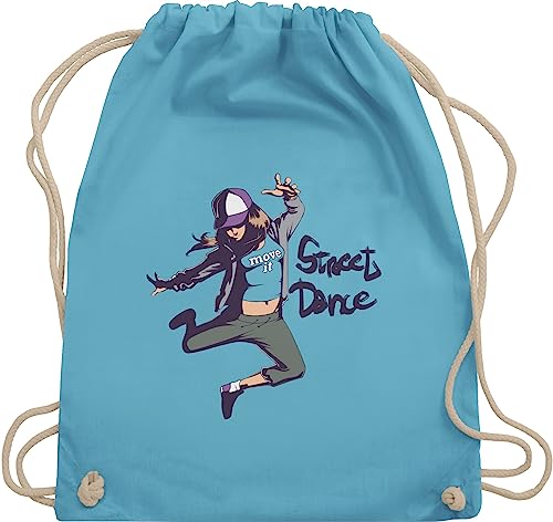 Turnbeutel Rucksack - Tanzen Geschenk - Street Dance Girl - Unisize - Hellblau - stoffrucksack tanz taschen sprüche geschenkbeutel stoffbeutel beuteltasche stofftasche stoffrucksäcke von Shirtracer