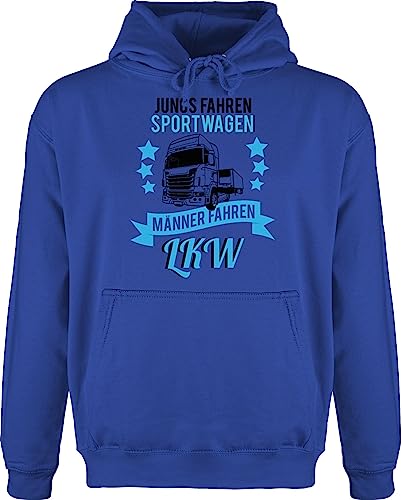 Hoodie Herren Pullover - Fahrer Geschenke Trucker - Jungs Fahren Sportwagen echte Männer LKW schwarz/blau - M - Royalblau - pullis Kapuze Kapuzenpulli hudis Hoddy Kapuzenpullover Hoddies/pullies von Shirtracer