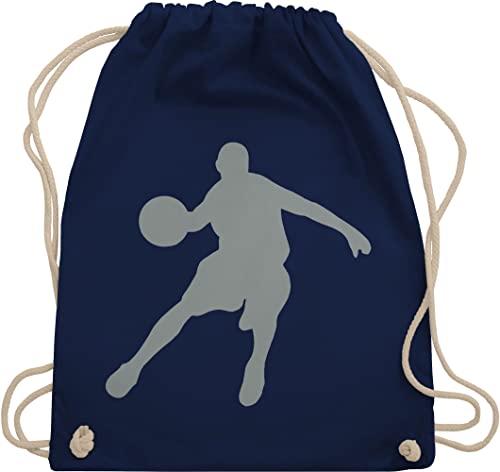 Shirtracer Turnbeutel Rucksack - Basketball Trikot Ersatz Training - Basketballspieler - Unisize - Navy Blau - sport beutel rucksäcke taschen sportbag baumwolle kinder baumwoll für kinderturnbeutel von Shirtracer