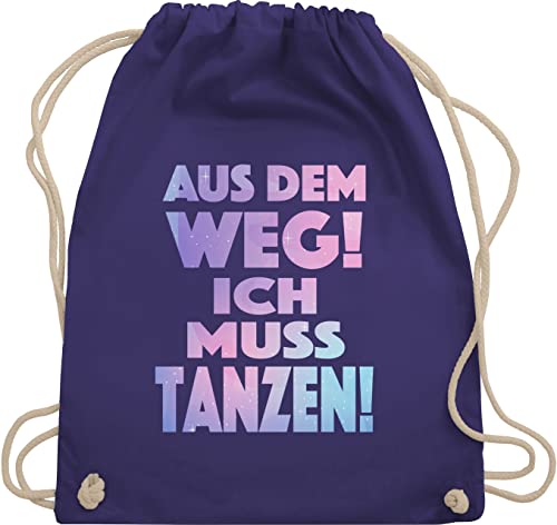 Shirtracer Turnbeutel Rucksack - Festival Zubehör - Aus dem Weg Ich muss tanzen - Geschenk Tanzliebhaber Tanzbegeistert Party Dance - Unisize - Lila - voll sportbeutel geschenke für tänzerinnen a4 von Shirtracer