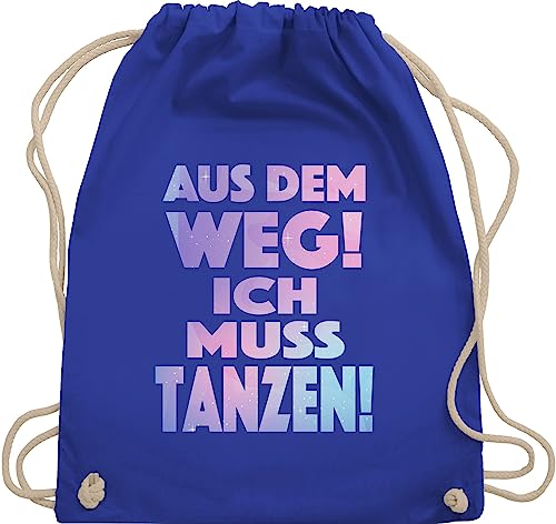 Turnbeutel Rucksack - Festival Zubehör - Aus dem Weg Ich muss tanzen - Geschenk Tanzliebhaber Tanzbegeistert Party Dance - Unisize - Royalblau - taschen sportbeutel sprüche lustig festivalrucksack von Shirtracer