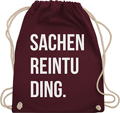 Turnbeutel Rucksack - Festival Zubehör - Sachenreintuding - Unisize - Bordeauxrot - sportbeutel stoff geschenk teenie mädchen turnsäcke geschenke für teenager 14 baumwollrucksack junge frauen von Shirtracer