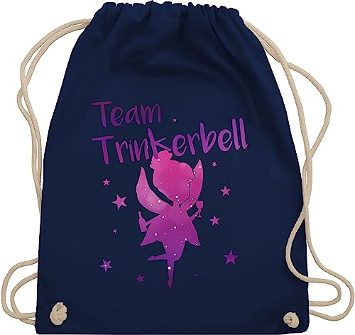 Turnbeutel Rucksack - JGA Junggesellenabschied Frauen - Team - Trinkerbell - Unisize - Navy Blau - beutel für konzerte jungesellenabschied faschings turnsackerl malle festival tasche von Shirtracer