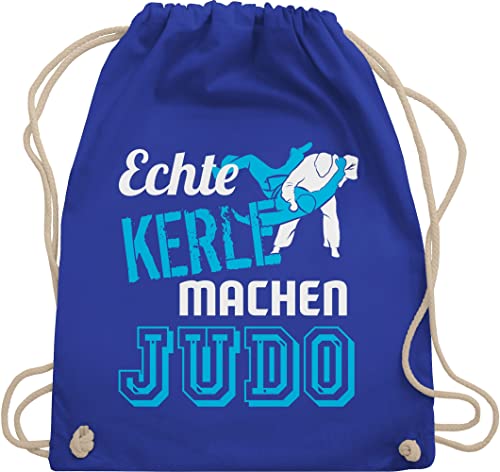 Shirtracer Turnbeutel Rucksack - Echte Kerle machen Judo - Unisize - Royalblau - jungs turnsackerl sport rucksäcke turnsack turn tasche stoffbeutel beutel stoff backpack gym bag umhängebeutel taschen von Shirtracer