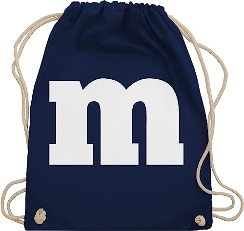 Turnbeutel Rucksack - Karneval & Fasching - Taschen - M Aufdruck - Unisize - Navy Blau - gruppen mm rucksackbeutel sportbeutel wurftasche carnevale schokolinsen rucksäcke feiern kamellebeutel von Shirtracer