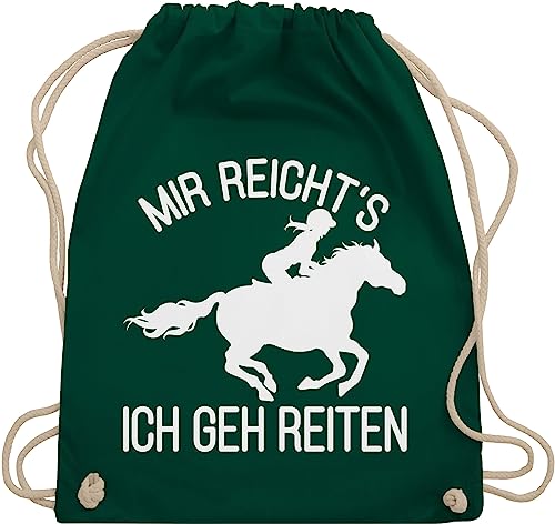 Turnbeutel Rucksack - Pferde - Taschen - Mir reicht's ich geh Reiten - Unisize - Dunkelgrün - reit sachen mit reichts trainingsbeutel reittasche mädchen reitsachen pferdeliebe reicht, von Shirtracer