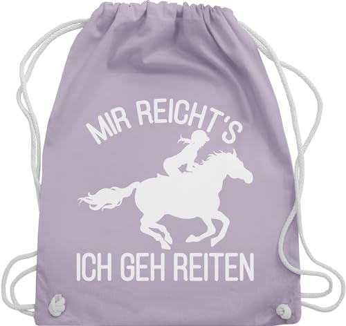 Turnbeutel Rucksack - Pferde - Taschen - Mir reicht's ich geh Reiten - Unisize - Pastell Lila - reiter sprüche reichts sportbeutel pferdezubehör mädchen geschenk geschenke für pferdefreunde von Shirtracer