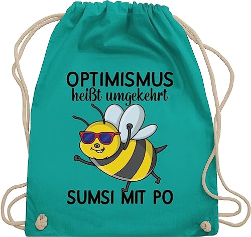 Shirtracer Turnbeutel Rucksack - Sprüche Statement Spruch - Optimismus heißt umgekehrt Sumsi mit Po I Büro Arbeitskollegen - Unisize - Türkis - bienen tasche beutel+rucksack+mit+sprüchen sprueche bee Shirtracer Turnbeutel Rucksack - Sprüche Statement Spruch - Optimismus heißt umgekehrt Sumsi mit Po I Büro Arbeitskollegen - Unisize - Türkis - bienen tasche beutel+rucksack+mit+sprüchen sprueche bee von Shirtracer