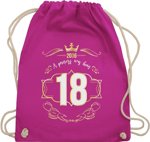 Turnbeutel Rucksack - 18. Geburtstag - Achtzehnter Prinzessin Mädchen 2006 - Unisize - Fuchsia - sportbeutel 18 lustige geschenke zum eighteen 18ten tasche (18) 18ter gymsack 18er volljährig von Shirtracer