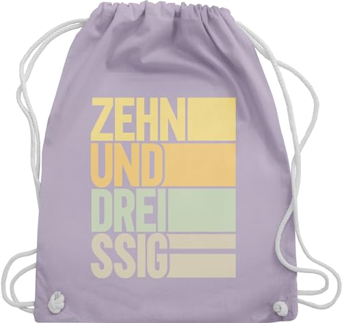 Turnbeutel Rucksack - 40. Geburtstag - Zehnunddreissig - Unisize - Pastell Lila - geschenkideen+für+frauen+ab+40 40er beutelrucksäcke 40 frau geschenk 40.geburtstag beutel 40-er stoffbeutel von Shirtracer