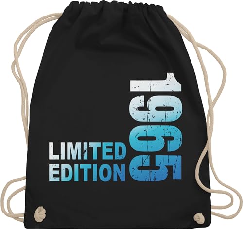 Turnbeutel Rucksack - 60. Geburtstag - Limited Edition 1965 - Unisize - Schwarz - 60 1964 sporttasche 60.geburtstag 1963 baumwolle 60-geburtstag sechzig sixty 60er sechzigster 60ter 60ig 60.geb von Shirtracer