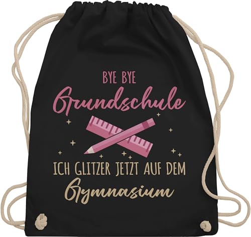 Turnbeutel Rucksack - Abgänger - Taschen - Bye Bye Grundschule ich glitzer jetzt auf dem Gymnasium | Gymnasium Einschulung | Einschulung 5. Klasse | Schulwechsel ins Gymi | Grundschule Abschied von Shirtracer