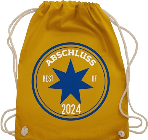 Turnbeutel Rucksack - Abi Abitur & - Abschluss 2024 Stern - Unisize - Senfgelb - geschenke zum studium realschulabschluss geschenk bags für die 10. klasse abschlussklasse tasche master abiturienten von Shirtracer