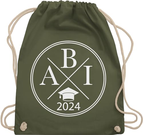 Shirtracer Turnbeutel Rucksack - Abitur & Abschluss - Abi 2024 Hipster X - Unisize - Olivgrün - abschlussgeschenke schüler bestanden tasche geschenke geschenk zum schulabschluss 10 klasse sportbeutel von Shirtracer