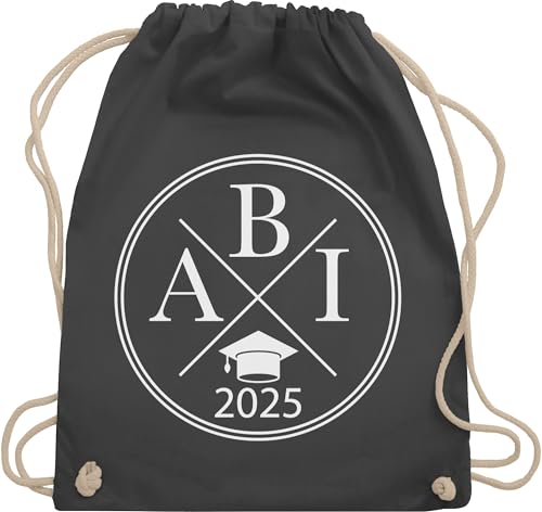 Turnbeutel Rucksack - Abitur & Abschluss - Abi 2025 Hipster X - Unisize - Dunkelgrau - geschenke für abiturienten 2024 geschenk abigeschenk 24 stoffbeutel abi-geschenke zum schulabschluss aebi von Shirtracer