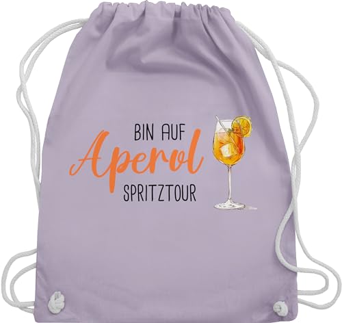 Turnbeutel Rucksack - Karneval & Fasching - Taschen - Bin auf Aperol Spritztour JGA Mädelsabend Spritz Tour - Unisize - Pastell Lila - beutel wurfmaterial verkleidet wurfbeutel rosenmontag tasche von Shirtracer