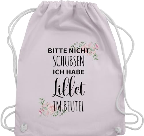 Turnbeutel Rucksack - Karneval & Fasching Taschen - Bitte nicht schubsen ich habe Lillet im Beutel - Frauen Geschenk Mädelsabend - Unisize - Pastell Rosa - wurfbeutel+karneval karneval& tasche von Shirtracer