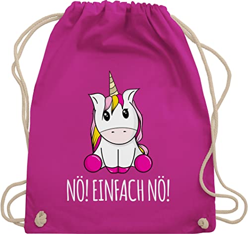 Turnbeutel Rucksack - Einhörner - Taschen - Nö Einfach Nö Einhorn - Unisize - Fuchsia - einhörnern no beutel unicorns nö! stoffbeutel motiv unicorn juterucksäcke mit freche sprüche von Shirtracer