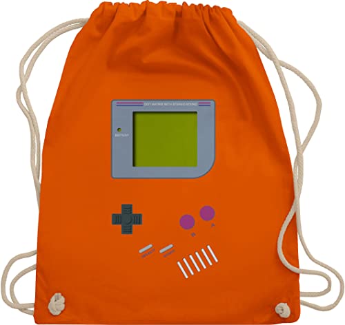 Shirtracer Turnbeutel Rucksack - Karneval & Fasching - Taschen - Gameboy | Nerds I 90s I 90iger I Fastnacht I Fasnacht I Fasnet - Unisize - Orange - retro outfit karnevalsbeutel faschings 90 beutel von Shirtracer