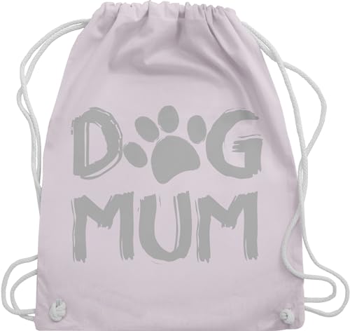 Turnbeutel Rucksack - für Hundebesitzer - Dog Mum - Hunde Mama Hund Mutter Pfoten Hundepfoten Geschenk Hundemama - Unisize - Pastell Rosa - taschen haustierhoodie und stofftasche hundemensch bag von Shirtracer