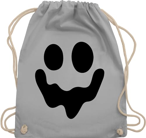 Turnbeutel Rucksack - Halloween - Taschen - Geist Gespenst Spuk Einfach Gruselig - Unisize - Hellgrau - haloween outfits ghost tasche halowen geister beutel helloween gespenster bag hellowee von Shirtracer