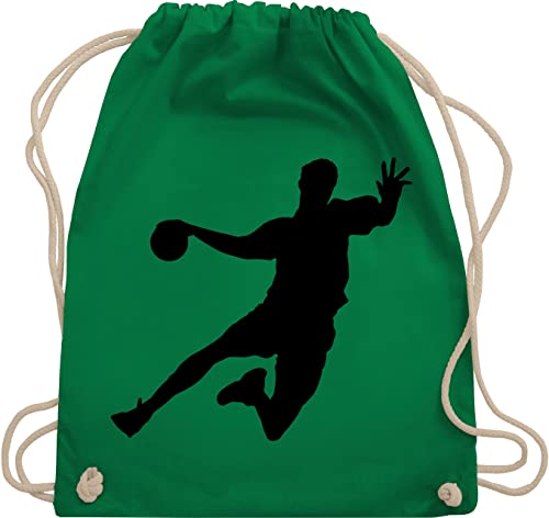 Turnbeutel Rucksack - Handball WM 2023 Trikot Ersatz - Handballer - Unisize - Grün - kinderturnbeutel handball. sporttasche beachhandball beutel hanball taschen handball, turnen tasche sport von Shirtracer