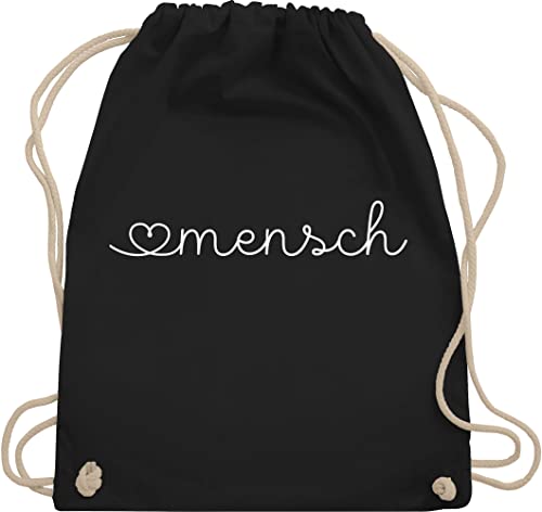 Turnbeutel Rucksack - Valentinstag Taschen - Herzensmensch Lieblingsmensch - Geschenk Beste Freundin Geschenke Frauen Männer Kleine Geschenke - Unisize - Schwarz - tasche große liebe von Shirtracer