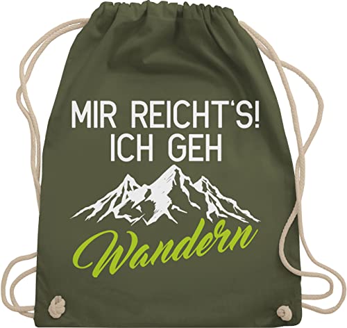 Turnbeutel Rucksack - Hobby Outfit - Mir reicht's ich geh wandern - Unisize - Olivgrün - wandergeschenk sportbeutel läufer laufsport berg beutel wandergeschenke joggen laufen berge stoffrucksack Turnbeutel Rucksack - Hobby Outfit - Mir reicht's ich geh wandern - Unisize - Olivgrün - wandergeschenk sportbeutel läufer laufsport berg beutel wandergeschenke joggen laufen berge stoffrucksack von Shirtracer
