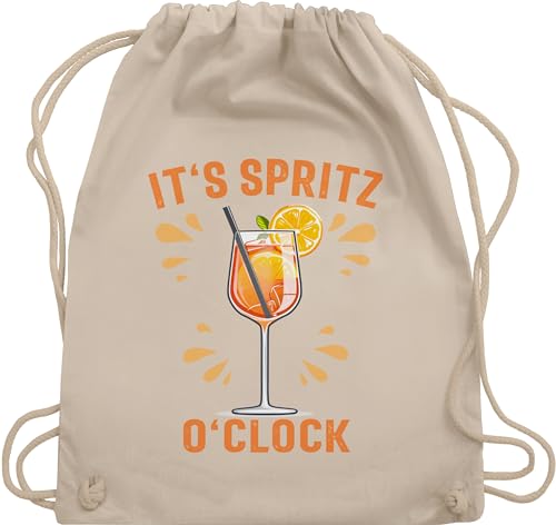 Shirtracer Turnbeutel Rucksack - Karneval & - Taschen - Its Spritz o Clock Lustiges Geschenk Aperol Spritz Kostüm Fasching Aperol Geschenkidee - Unisize - Naturweiß - karnevalstasche karnevals tasche von Shirtracer