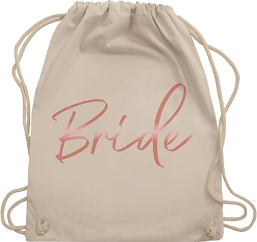 Turnbeutel Rucksack - JGA Junggesellenabschied Frauen - Bride Rose Gold - Unisize - Naturweiß - bridal shower rucksaecke jungesellinnenabschied frau tasche junggesellinenabschied bag mädels von Shirtracer