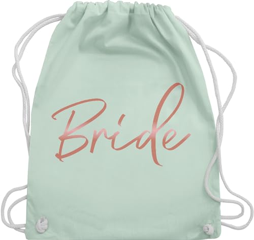 Shirtracer Turnbeutel Rucksack - JGA Junggesellenabschied Frauen - Bride Rose Gold - Unisize - Pastell Grün - utensilien junggesellinnenabschied stoff jungesellinnenabschied frau baumwoll von Shirtracer