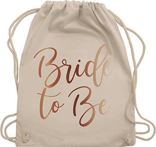 Turnbeutel Rucksack - JGA Junggesellenabschied Frauen - Bride to be - Unisize - Naturweiß - turnsack outfit jubggesellinnenabschied baumwollrucksäcke für junggesellinnen junggesellenabschieds von Shirtracer