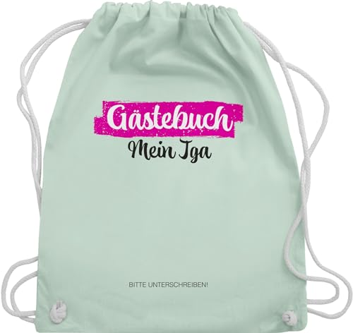 Turnbeutel Rucksack - Junggesellenabschied Frauen - JGA Gästebuch I Gästeliste Unterschreiben - Unisize - Pastell Grün - junggesellenabschieds goodie bag jungesellen jungegesselenabschied frau von Shirtracer