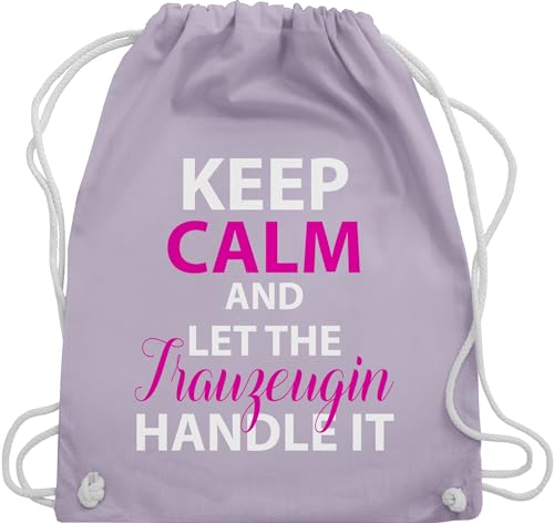 Turnbeutel Rucksack - JGA Junggesellenabschied Frauen - Keep Calm Trauzeugin - Unisize - Pastell Lila - gym beutel tasche hen party backpack outfit jungesellenabschied bag mädels bridal shower von Shirtracer