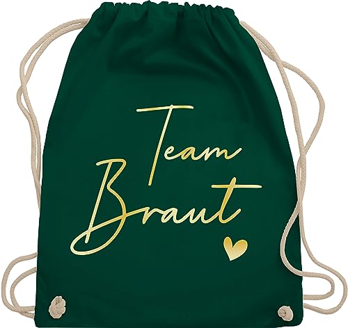 Turnbeutel Rucksack - JGA Junggesellenabschied Frauen - Team Braut Crew Bride - Unisize - Dunkelgrün - damen junggesellinnenabschied sprüche 2024 hen party accessories junggessellinnenabschied von Shirtracer