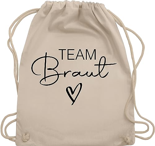 Turnbeutel Rucksack - JGA Junggesellenabschied Frauen - Team Braut Crew Bride - Unisize - Naturweiß - damen brauttaschen bachelorette party beutel junggesellinnenabschied outfit jungesselnabschied von Shirtracer