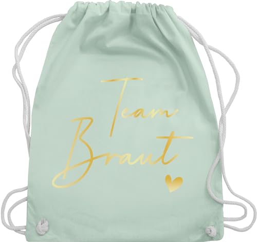 Turnbeutel Rucksack - JGA Junggesellenabschied Frauen - Team Braut Crew Bride - Unisize - Pastell Grün - beutel brauttaschen bachelorette party junggesellinnenabschied tasche von Shirtracer