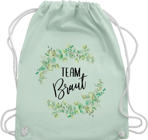 Turnbeutel Rucksack - JGA Junggesellenabschied Frauen - Team Braut Eukalyptus - Unisize - Pastell Grün - junggesellenabschieds rucksäcke junggessellenabschied goodie bag von Shirtracer