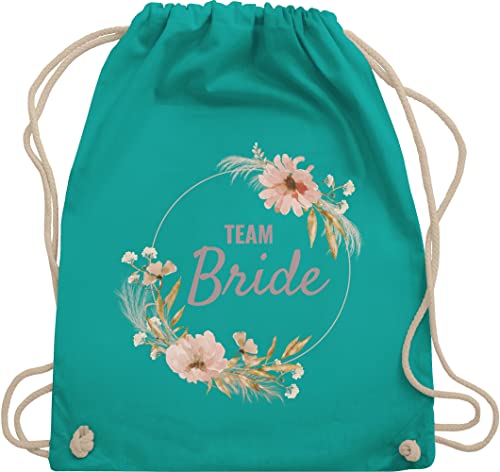 Turnbeutel Rucksack - JGA Junggesellenabschied Frauen - Team Bride Boho Team Braut - Unisize - Türkis - jungesellinnenabschied frau backpack polterer sportrucksack brautparty von Shirtracer