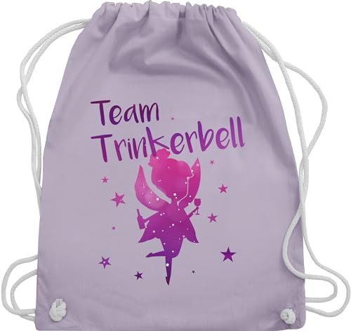 Turnbeutel Rucksack - JGA Junggesellenabschied Frauen - Team - Trinkerbell - Unisize - Pastell Lila - bachelorette mallorca party rucksäcke festivaltaschen jungesellinenabschied von Shirtracer